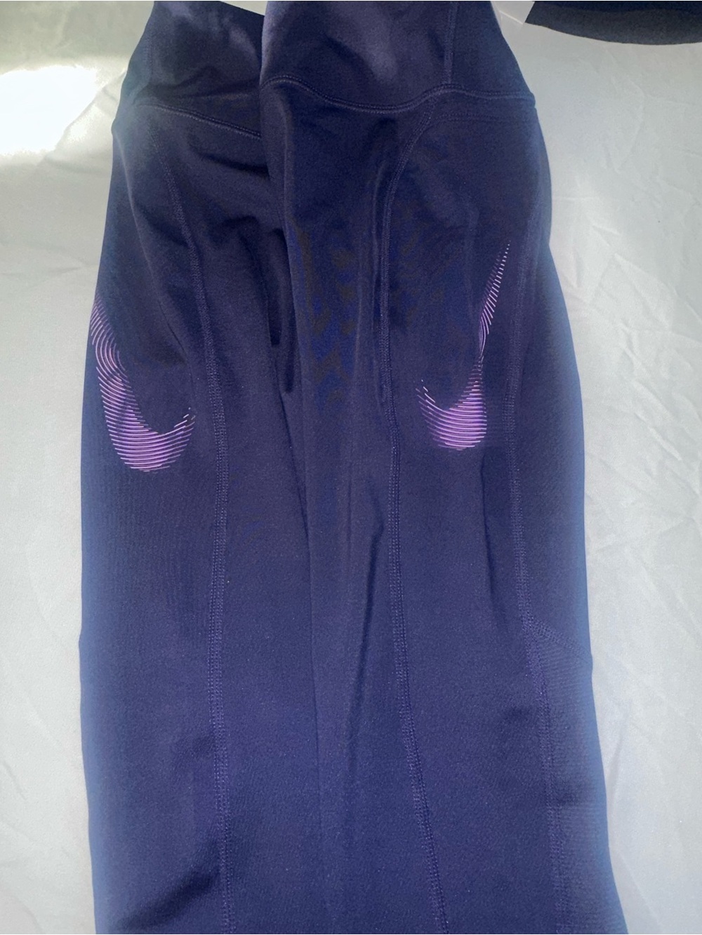Nike Purple Leggings with Light Purple Swoosh Accents